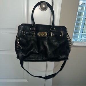 Michael Kors Black Pebbled Leather Handbag/Shoulder bag
